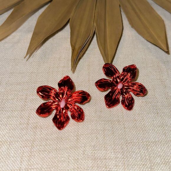 Boho red flower M471 - Picture 2 of 4